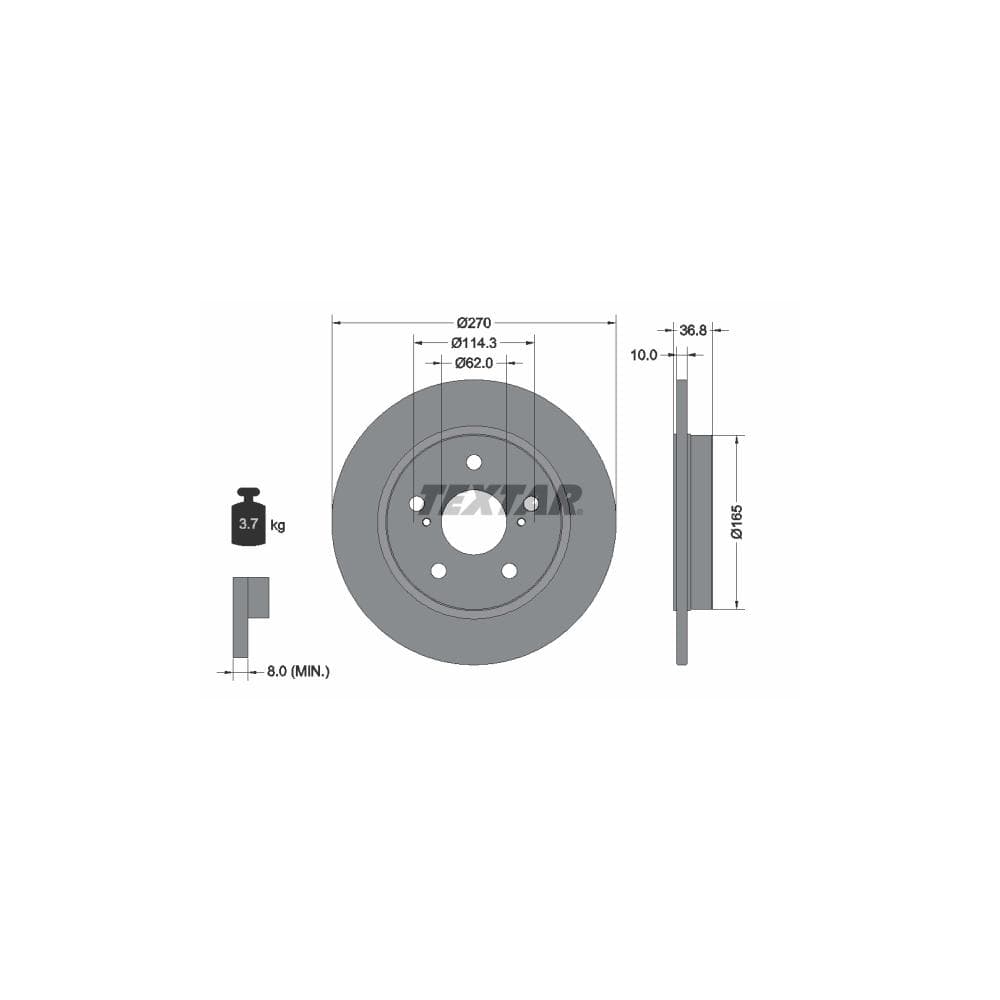 Disc frana TEXTAR 92164003