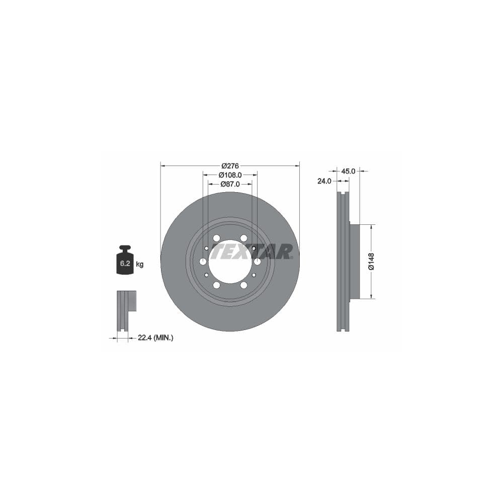 Disc frana TEXTAR 92079800