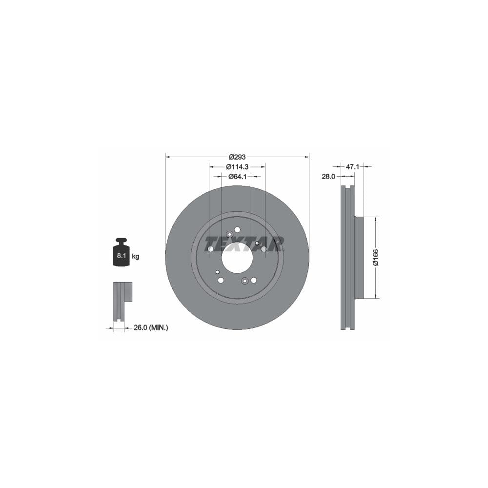 Disc frana TEXTAR 92184803