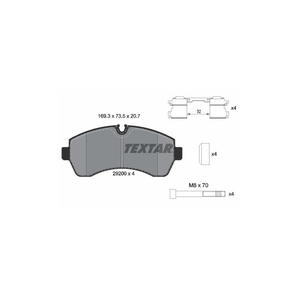 Set placute frana disc TEXTAR 2920002