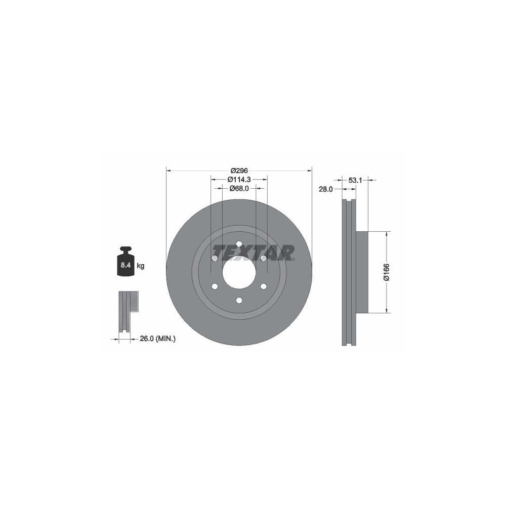 Disc frana TEXTAR 92285803