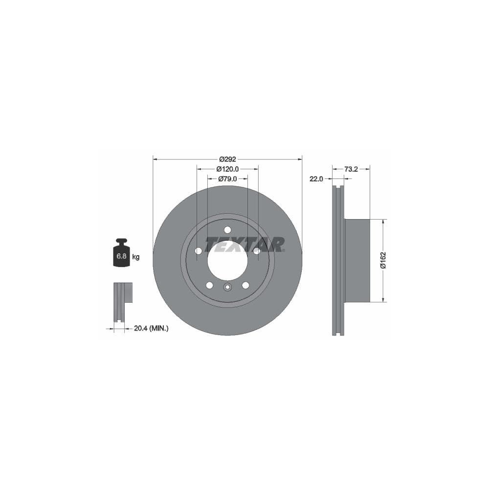 Disc frana TEXTAR 92132805
