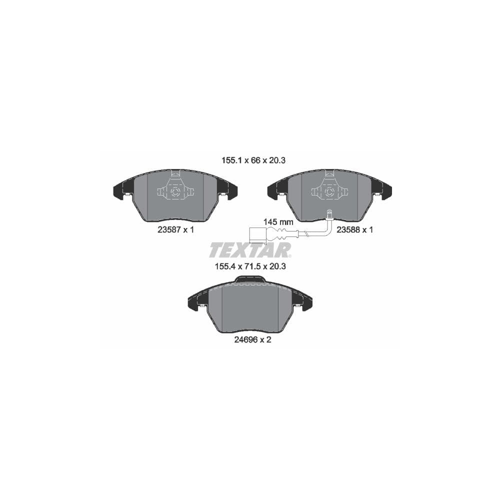 Set placute frana disc TEXTAR 2469602