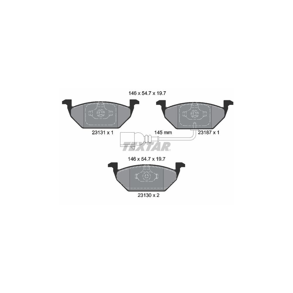 Set placute frana disc TEXTAR 2313101