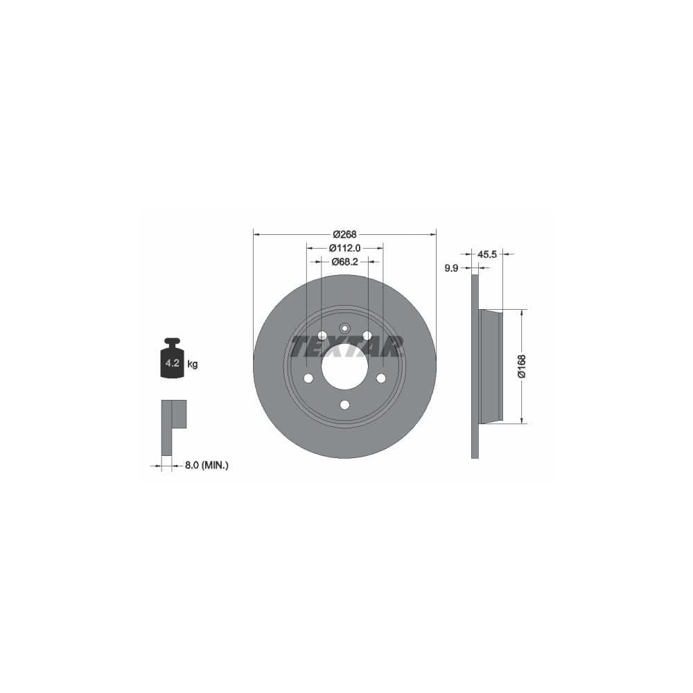 Disc frana TEXTAR 92074303