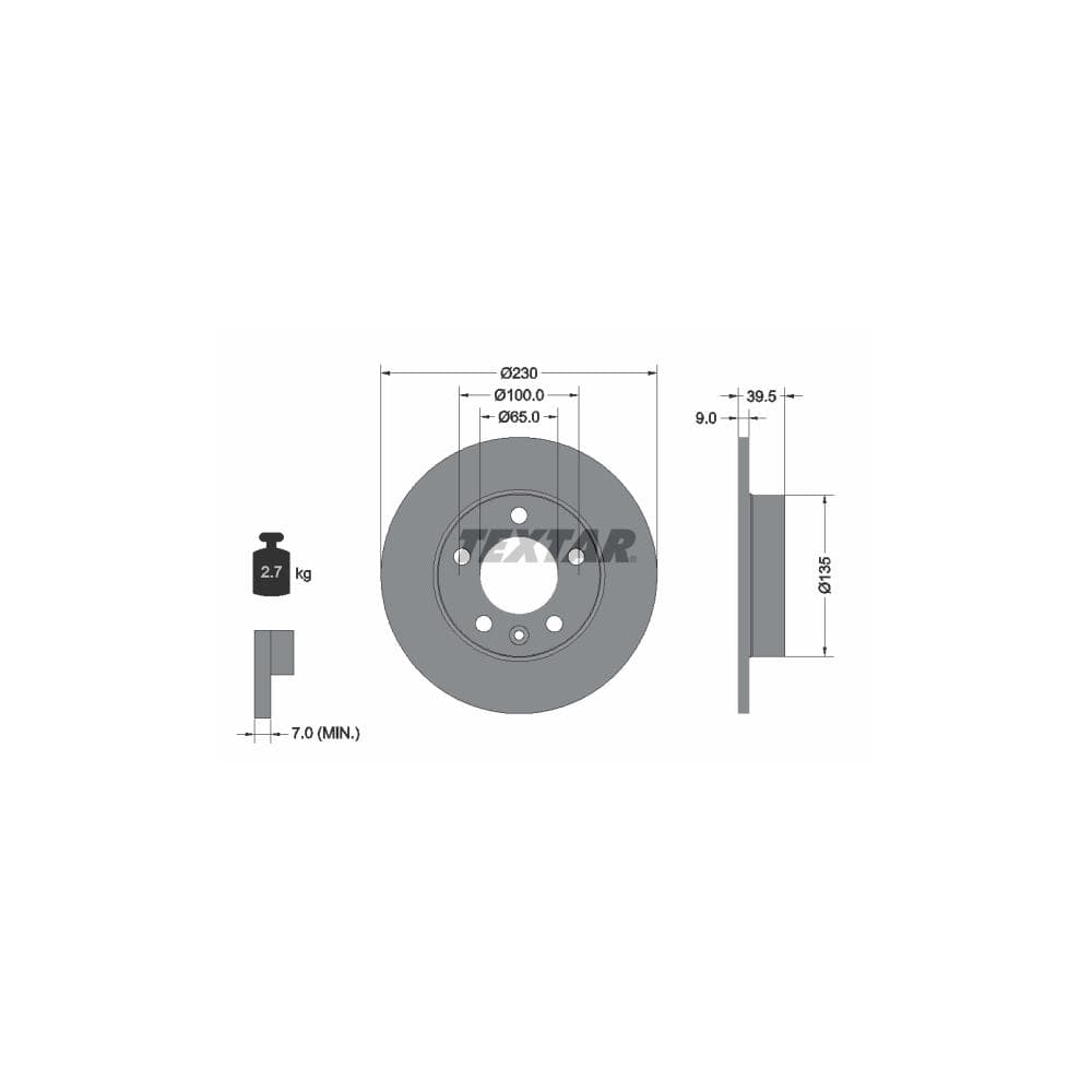 Disc frana TEXTAR 92082503