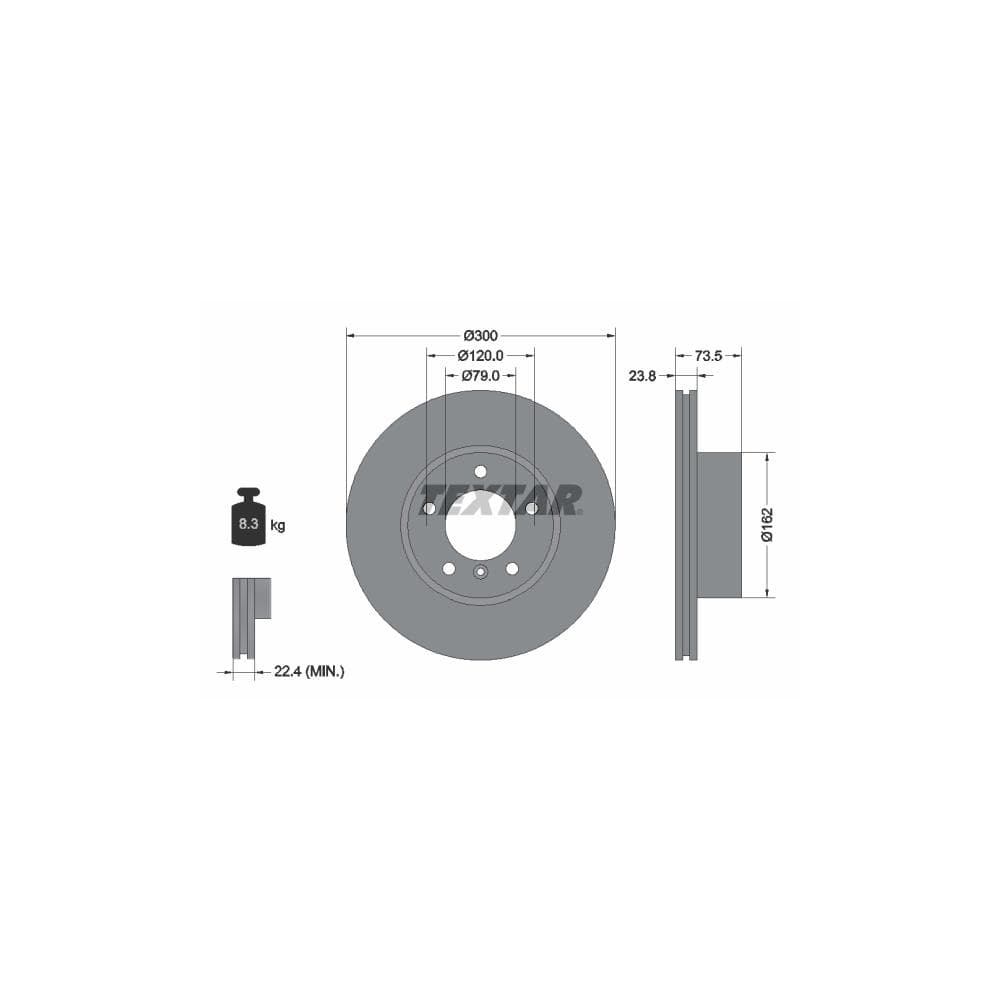 Disc frana TEXTAR 92137705