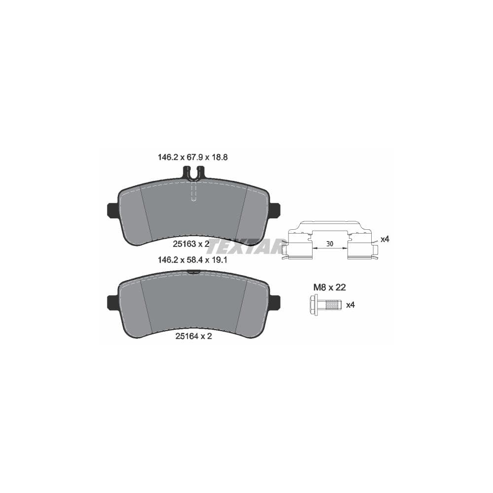 Set placute frana disc TEXTAR 2516302