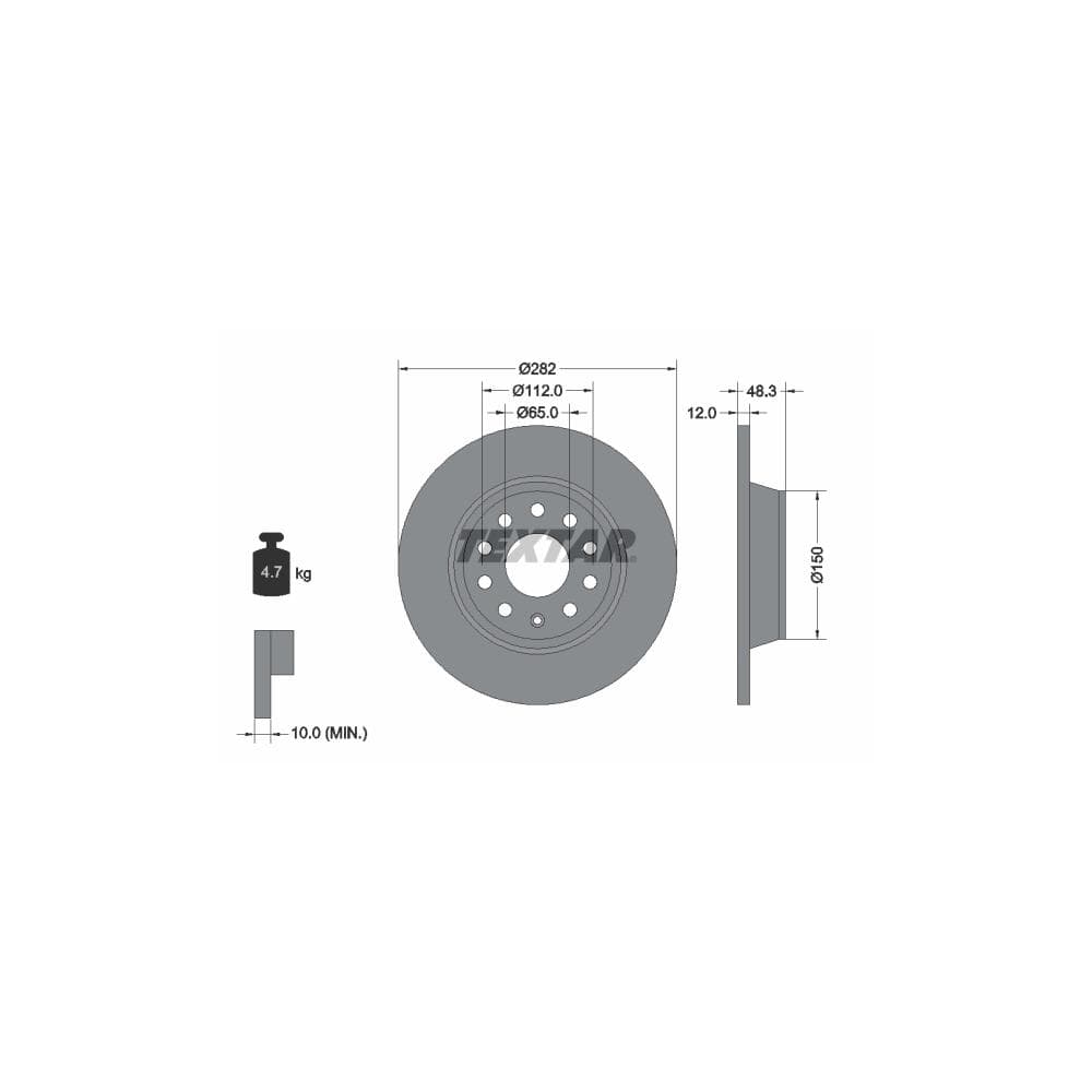 Disc frana TEXTAR 92140803