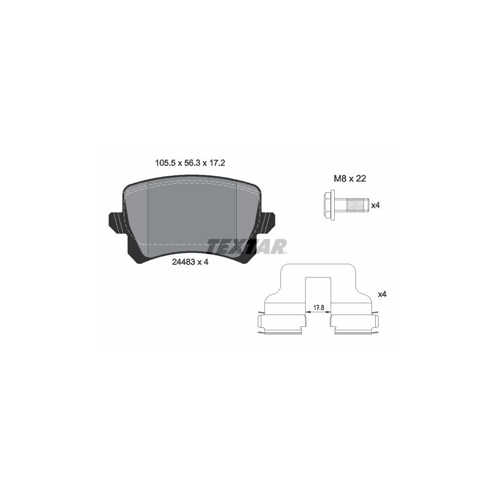 Set placute frana disc TEXTAR 2448301