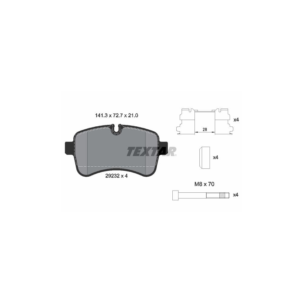 Set placute frana disc TEXTAR 2923201