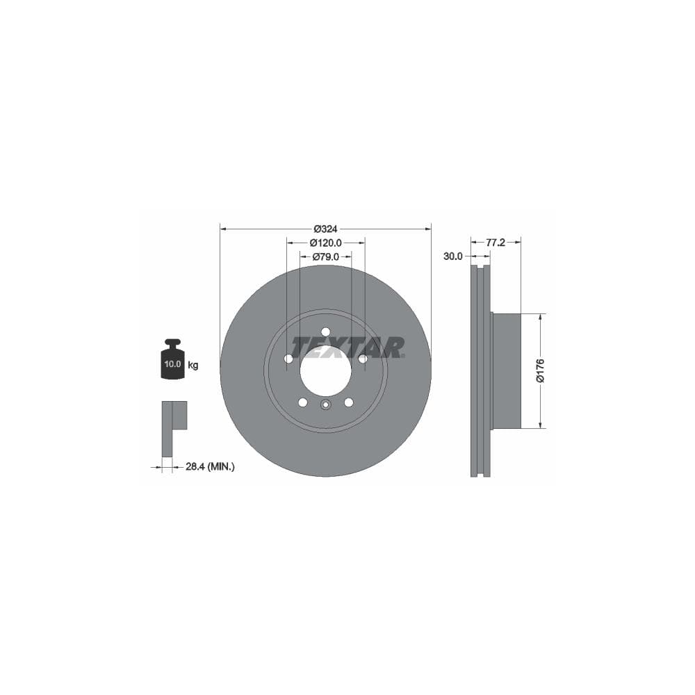 Disc frana TEXTAR 92122605