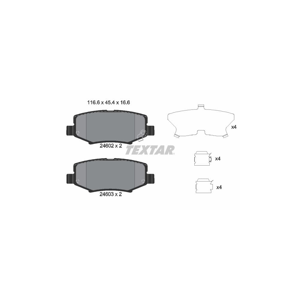Set placute frana disc TEXTAR 2460201