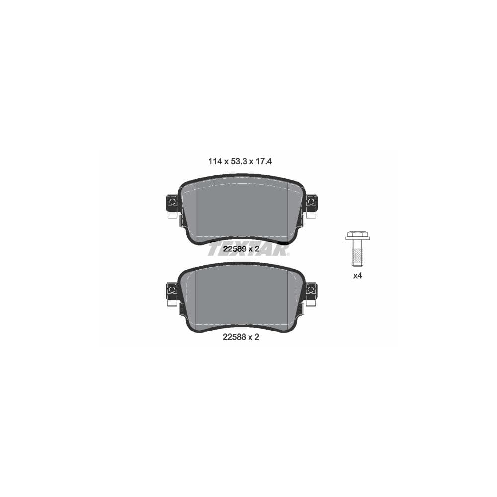 Set placute frana disc TEXTAR 2258801