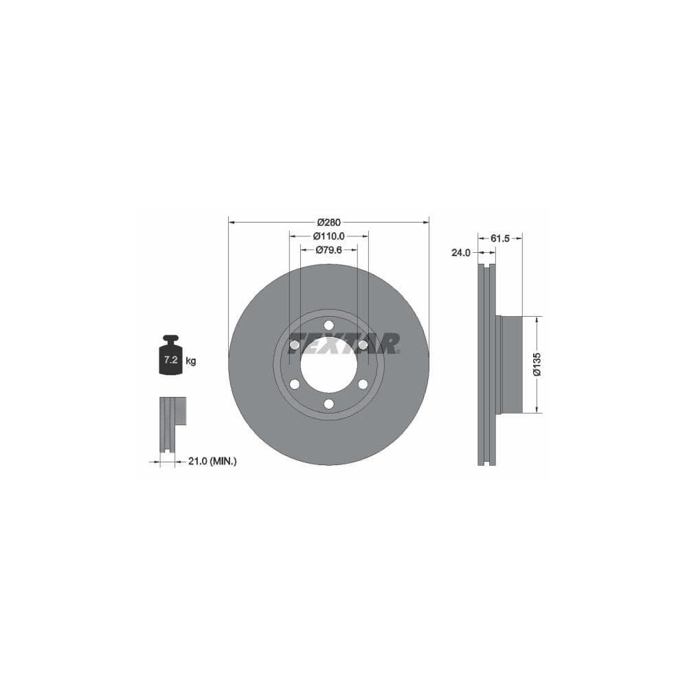 Disc frana TEXTAR 92097703