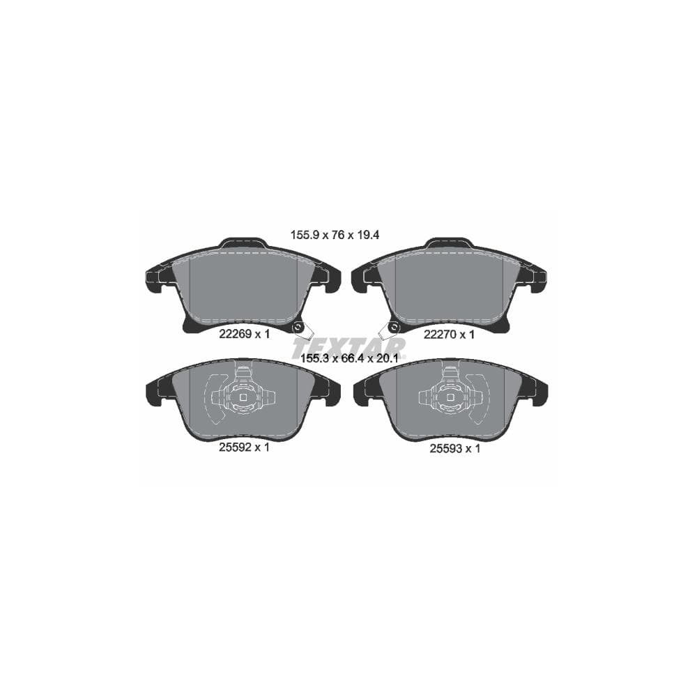 Set placute frana disc TEXTAR 2226901