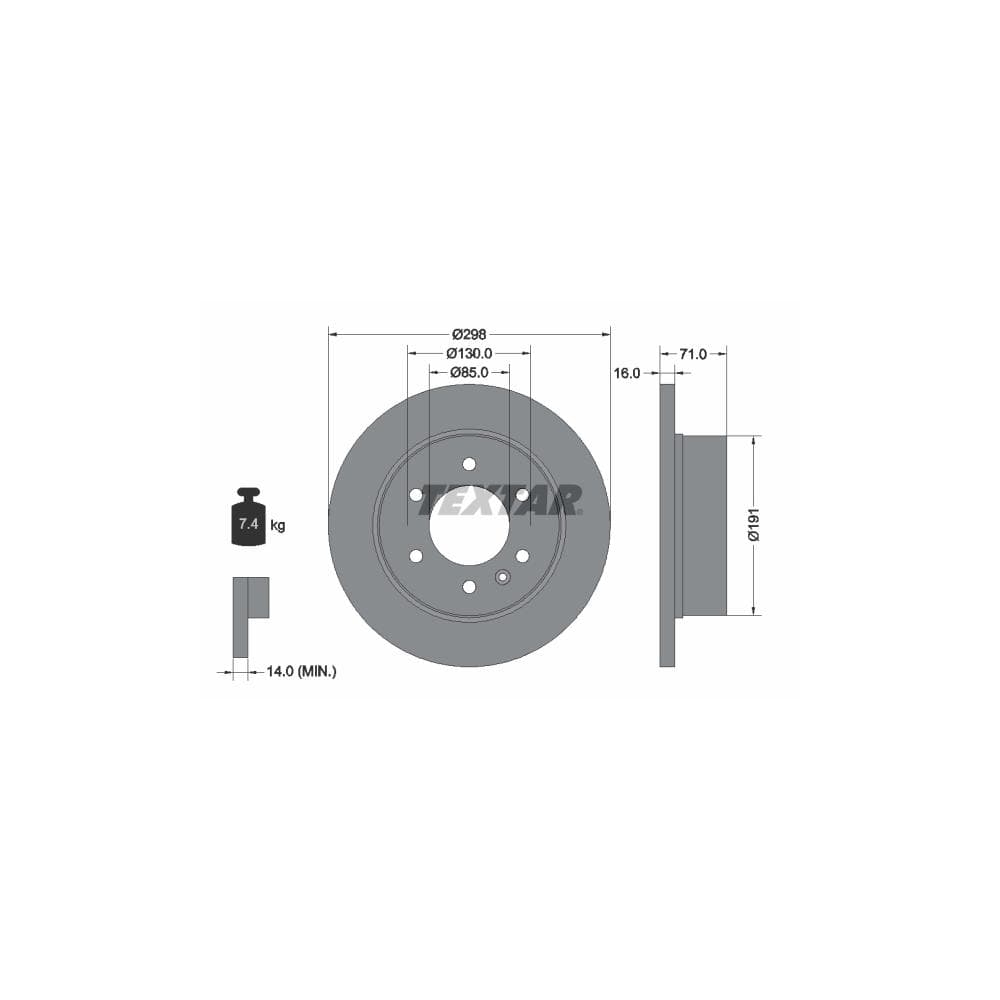 Disc frana TEXTAR 93143303