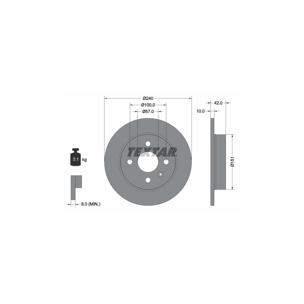 Disc frana TEXTAR 92092003