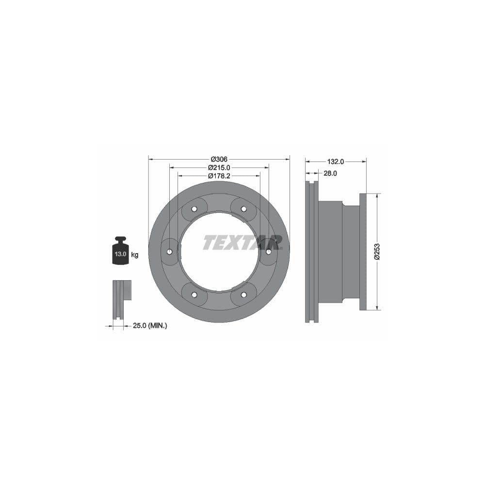 Disc frana TEXTAR 93177703