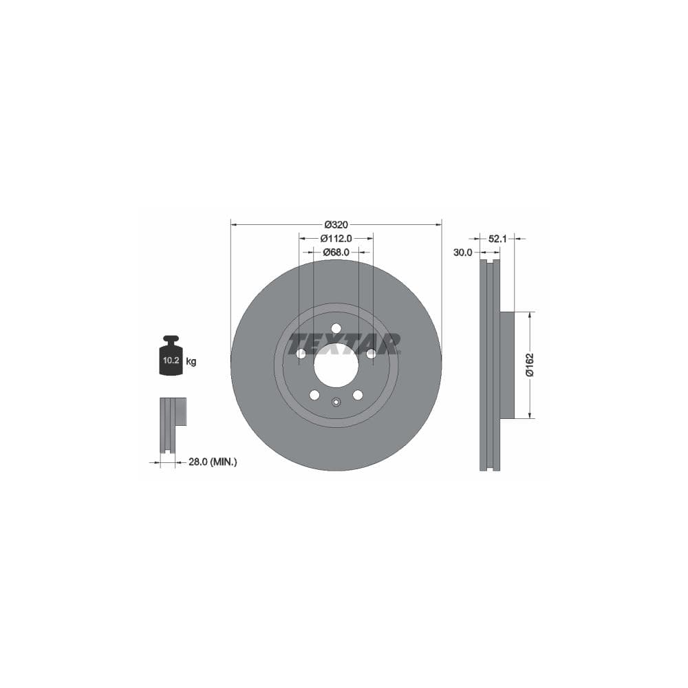 Disc frana TEXTAR 92229305
