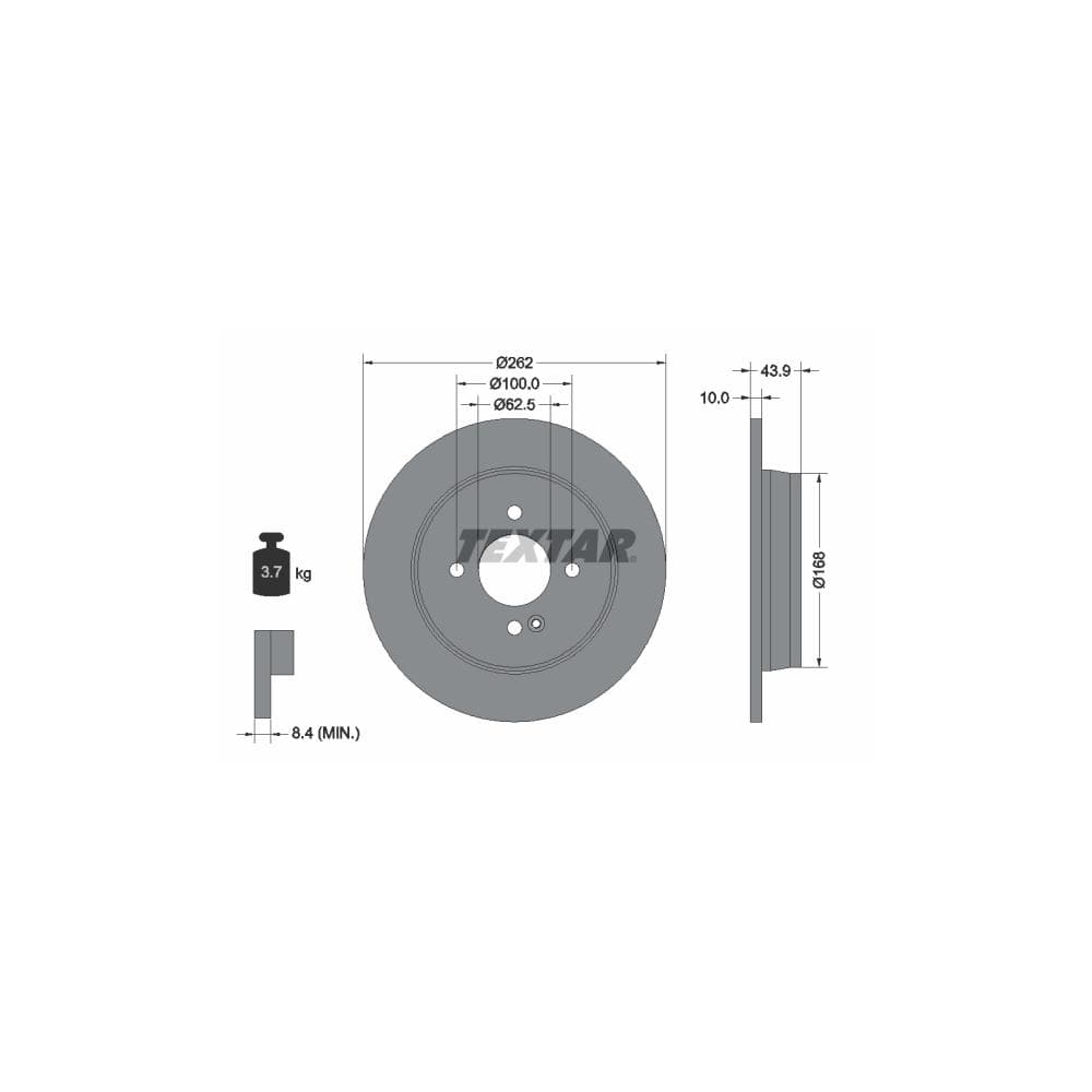 Disc frana TEXTAR 92242203
