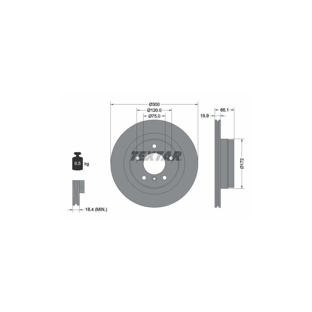 Disc frana TEXTAR 92133003