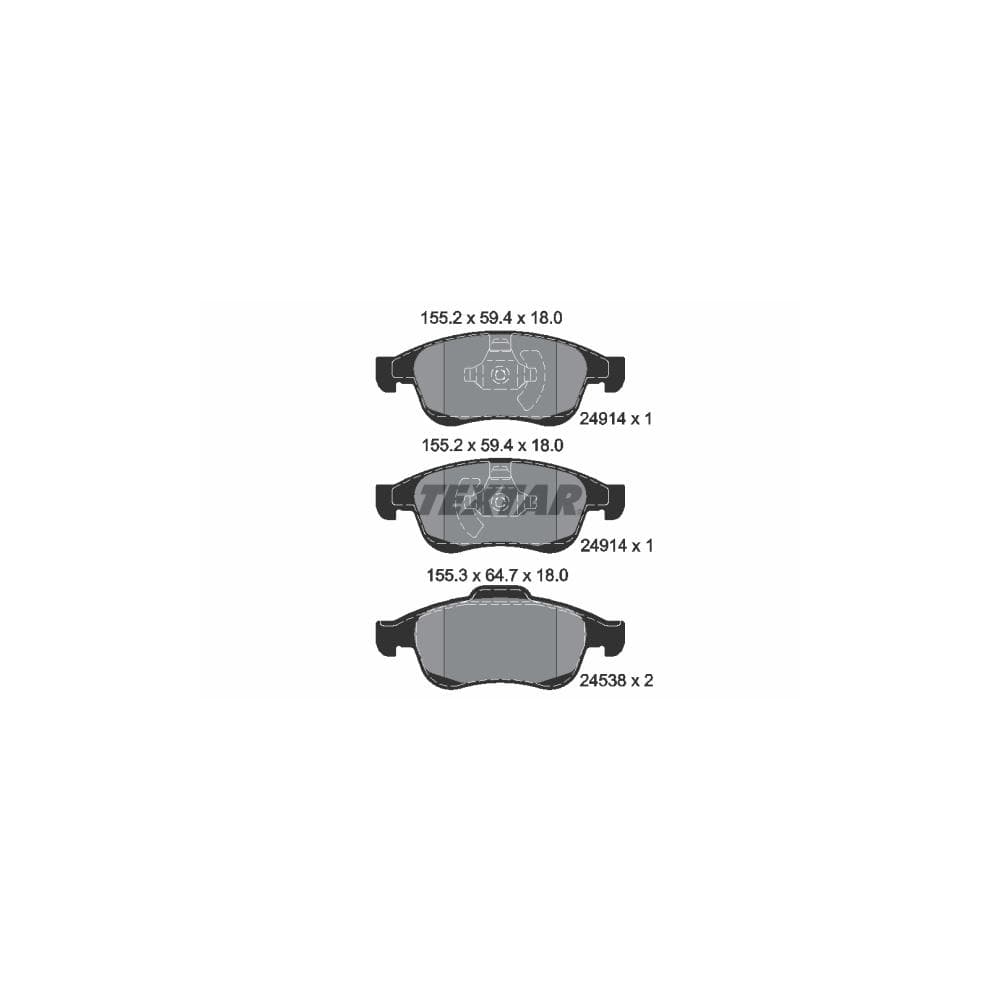 Set placute frana disc TEXTAR 2491401