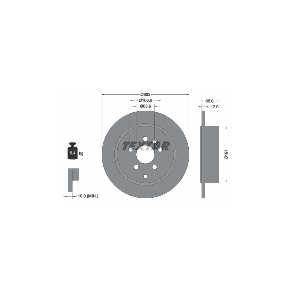 Disc frana TEXTAR 92162703