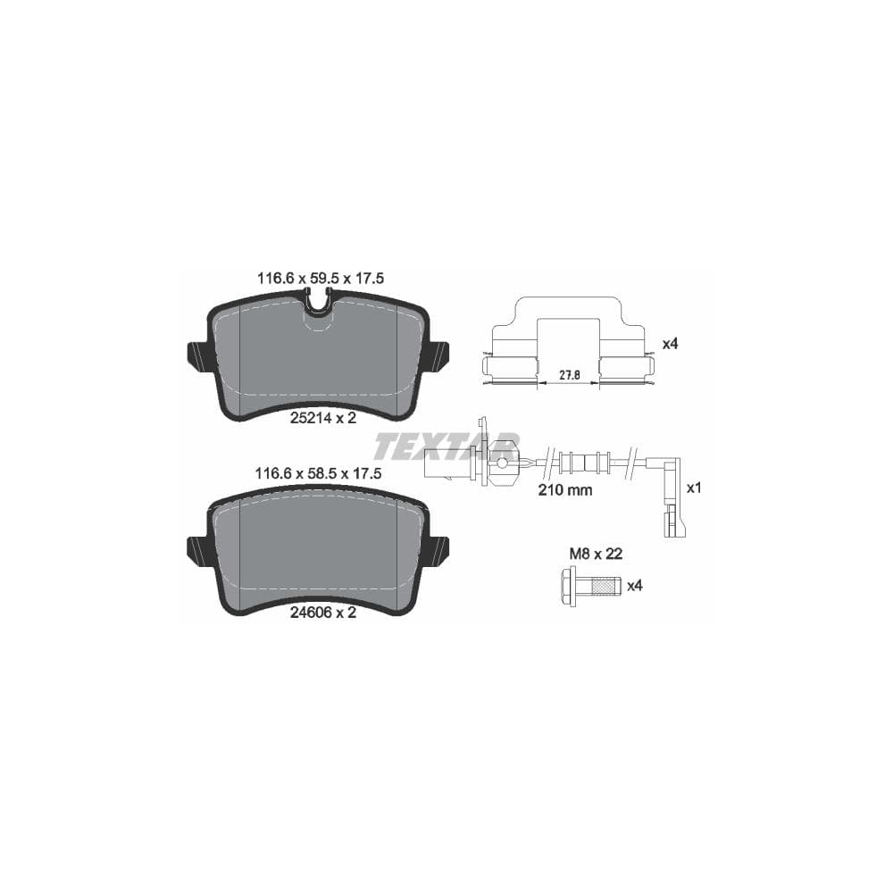Set placute frana disc TEXTAR 2521413
