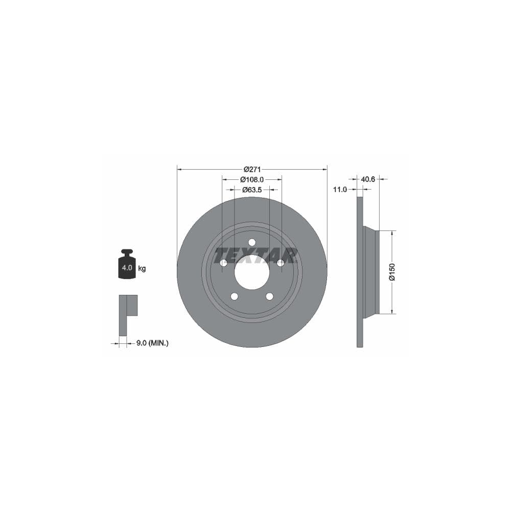 Disc frana TEXTAR 92303503