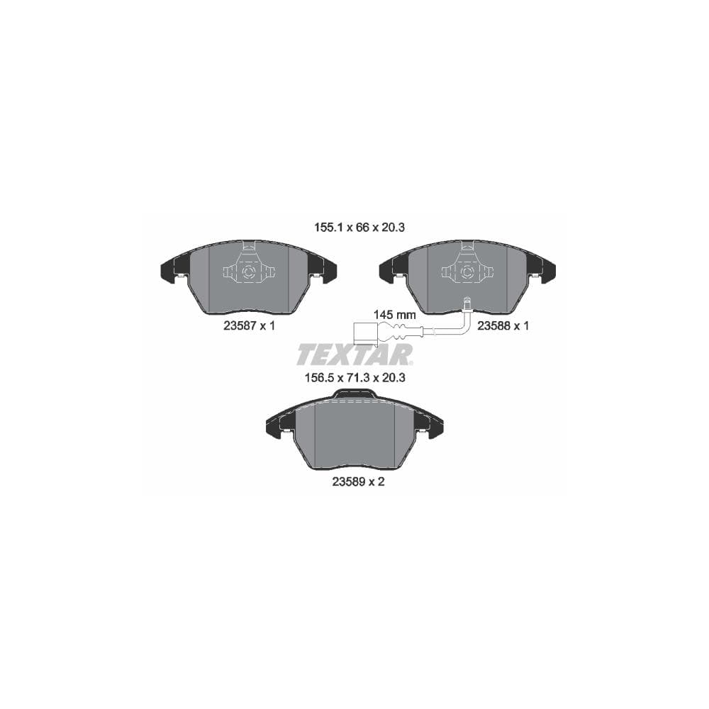 Set placute frana disc TEXTAR 2358701