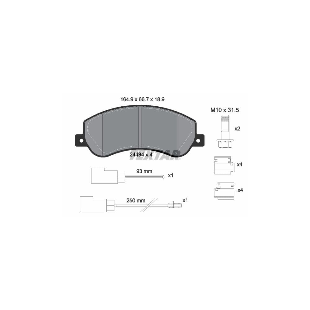 Set placute frana disc TEXTAR 2448401