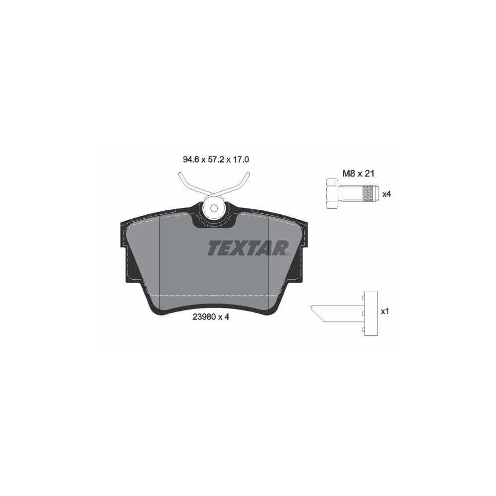 Set placute frana disc TEXTAR 2398001