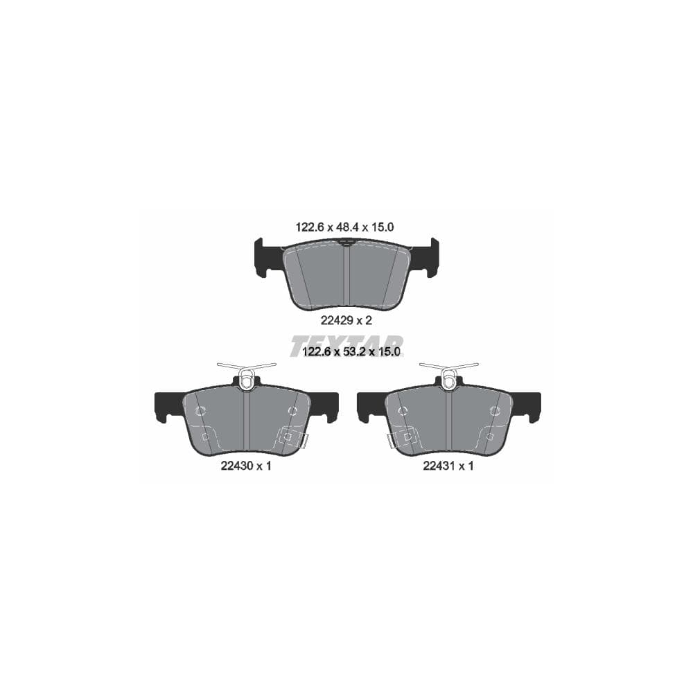Set placute frana disc TEXTAR 2242901