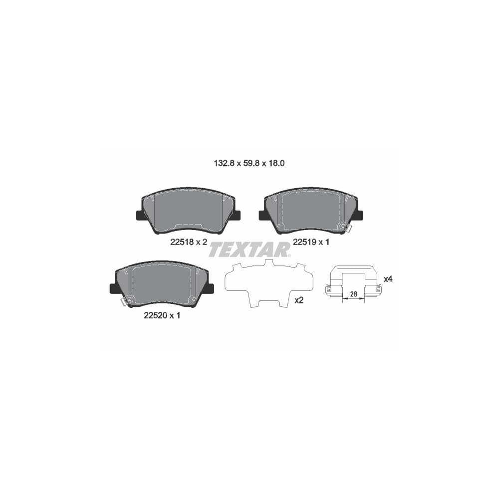 Set placute frana disc TEXTAR 2251801