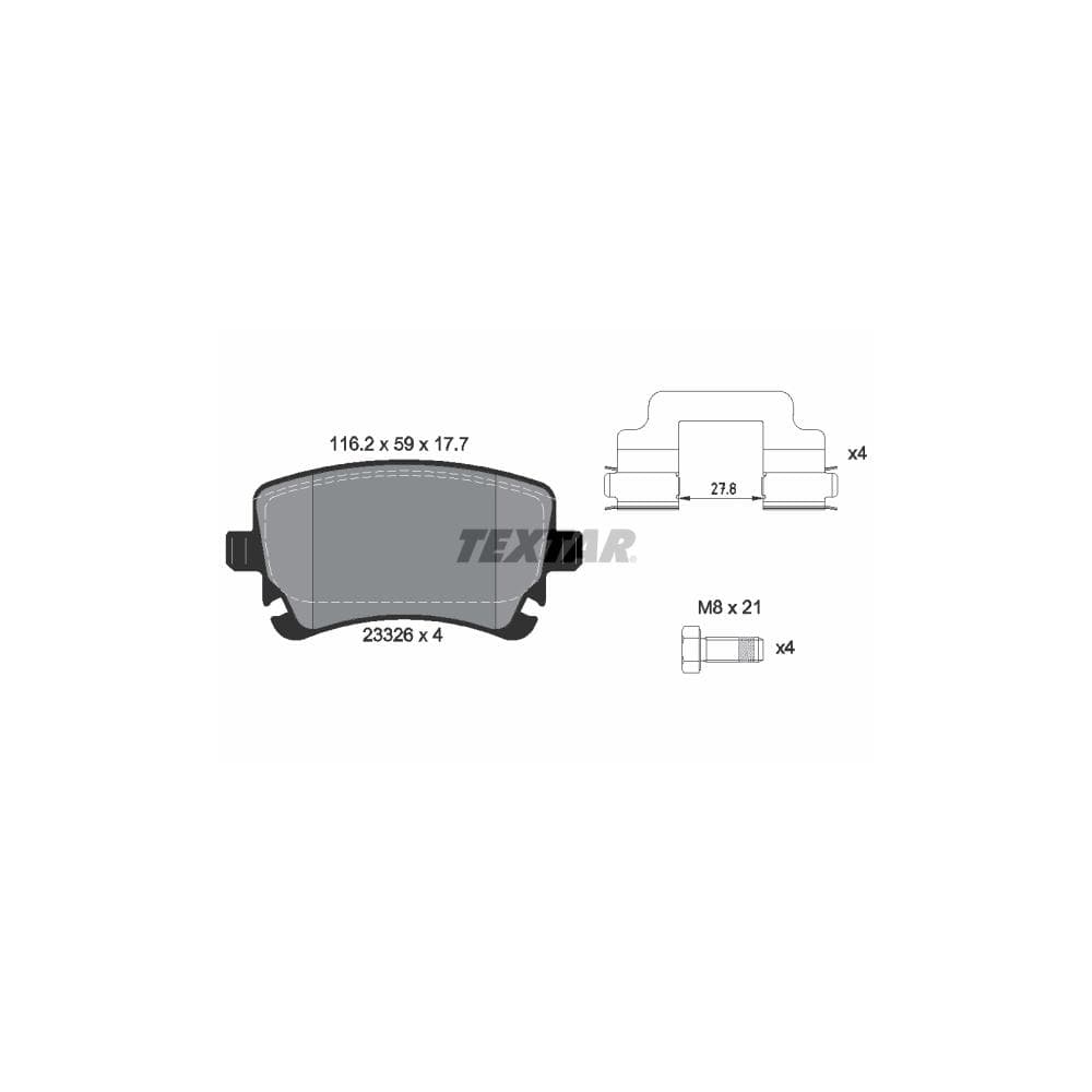 Set placute frana disc TEXTAR 2332601
