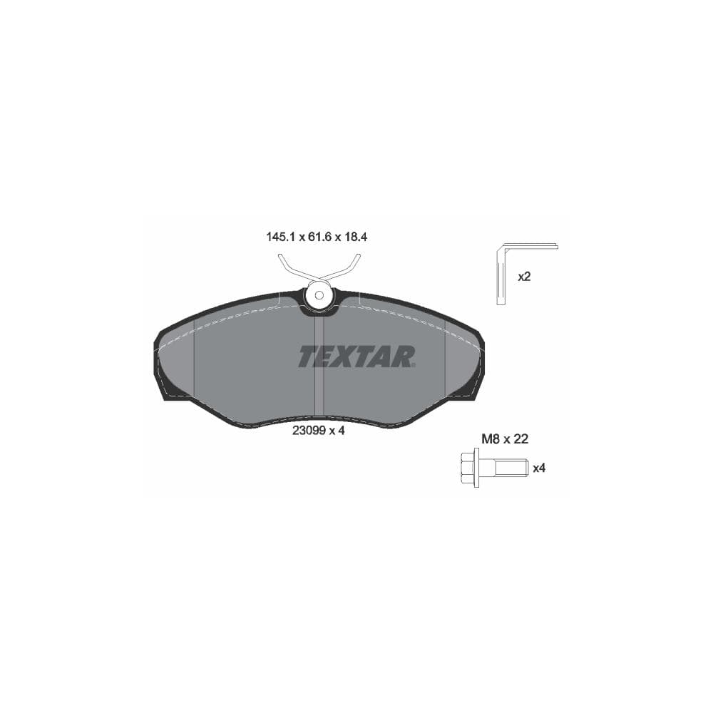 Set placute frana disc TEXTAR 2309902