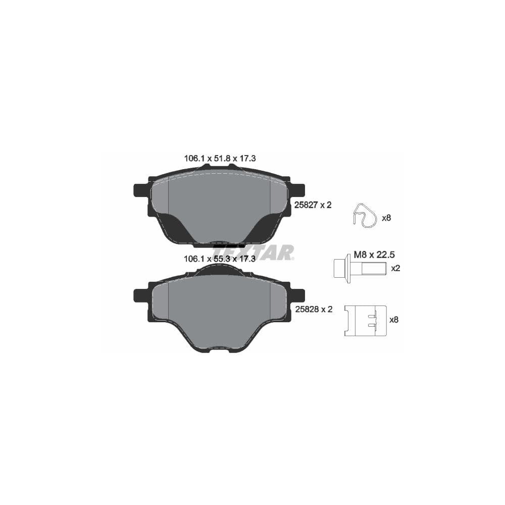 Set placute frana disc TEXTAR 2582701