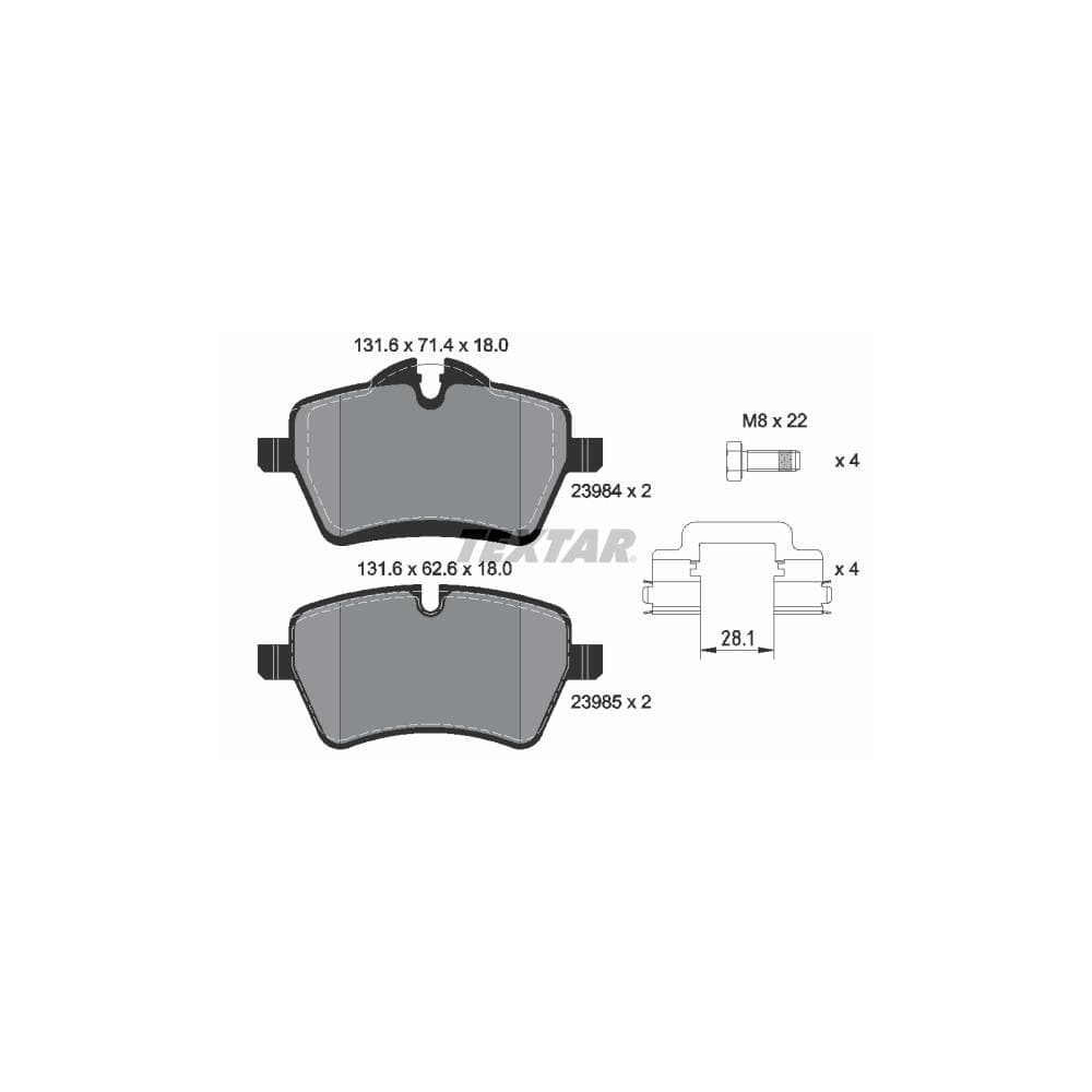 Set placute frana disc TEXTAR 2398404