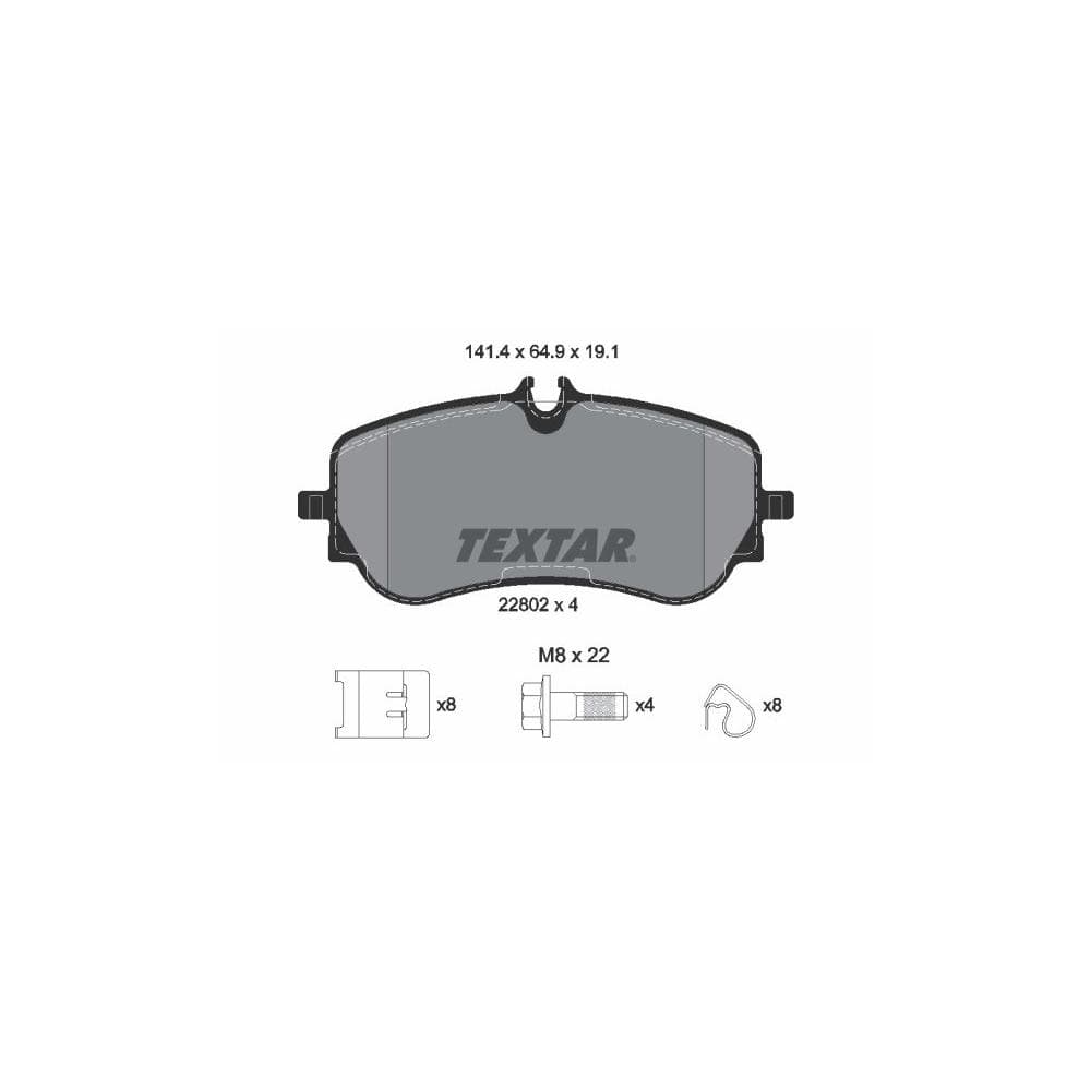 Set placute frana disc TEXTAR 2280201