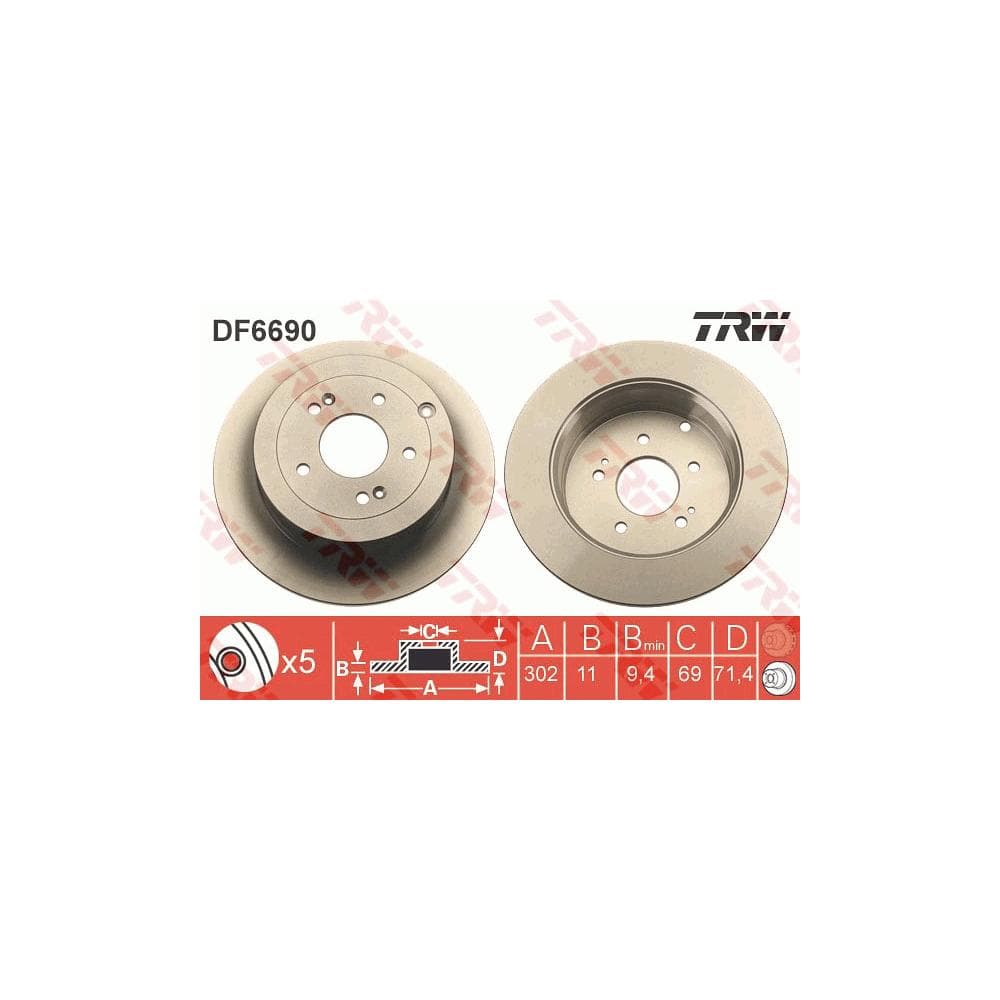 Disc frana TRW DF6690