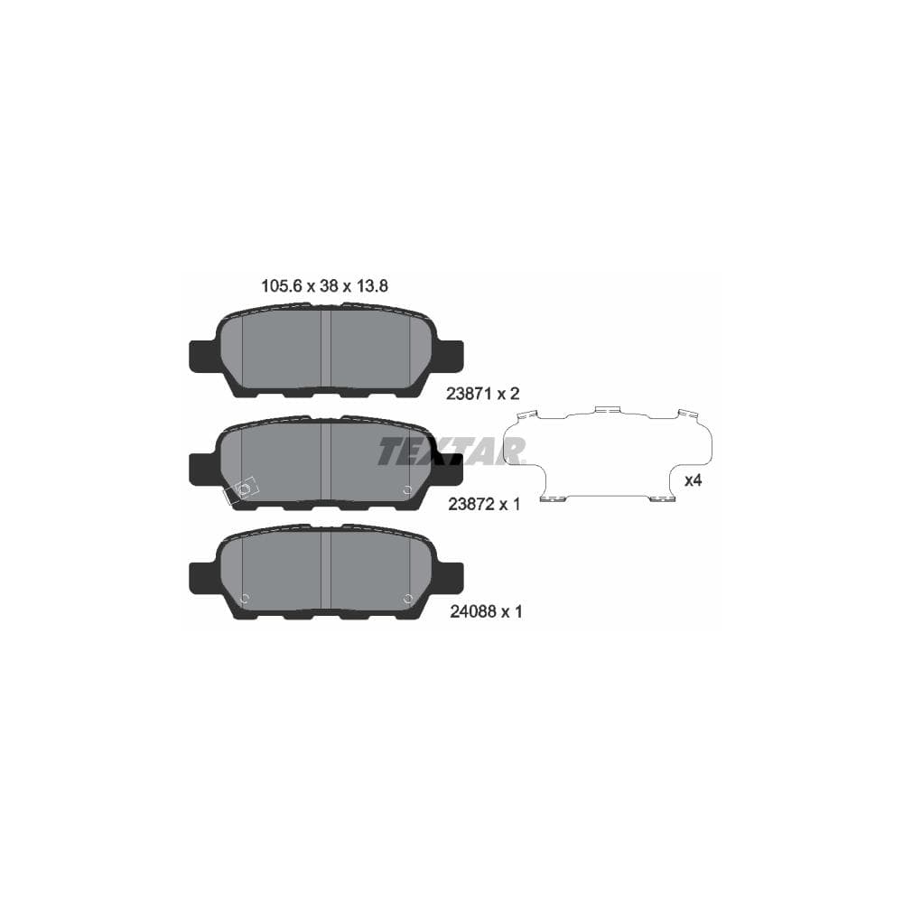 Set placute frana disc TEXTAR 2387101