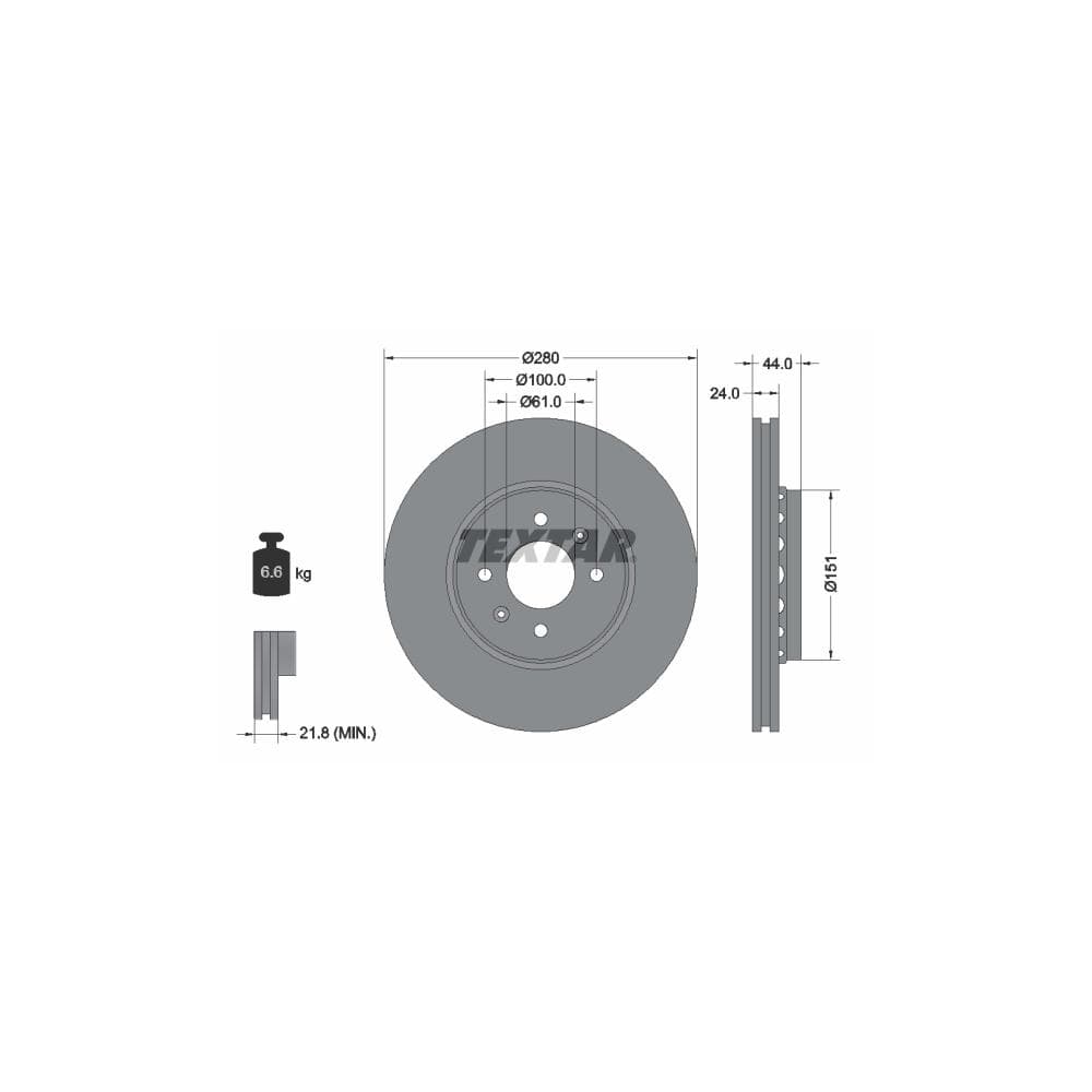 Disc frana TEXTAR 92254603