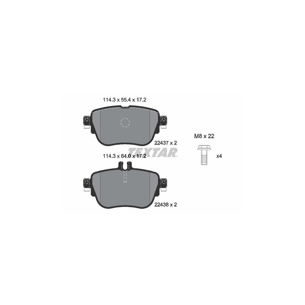 Set placute frana disc TEXTAR 2243701