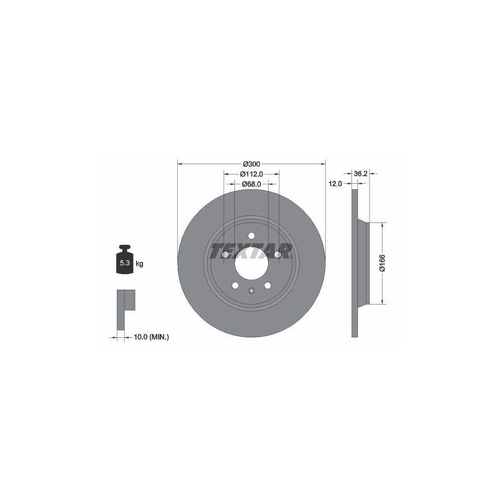 Disc frana TEXTAR 92160103