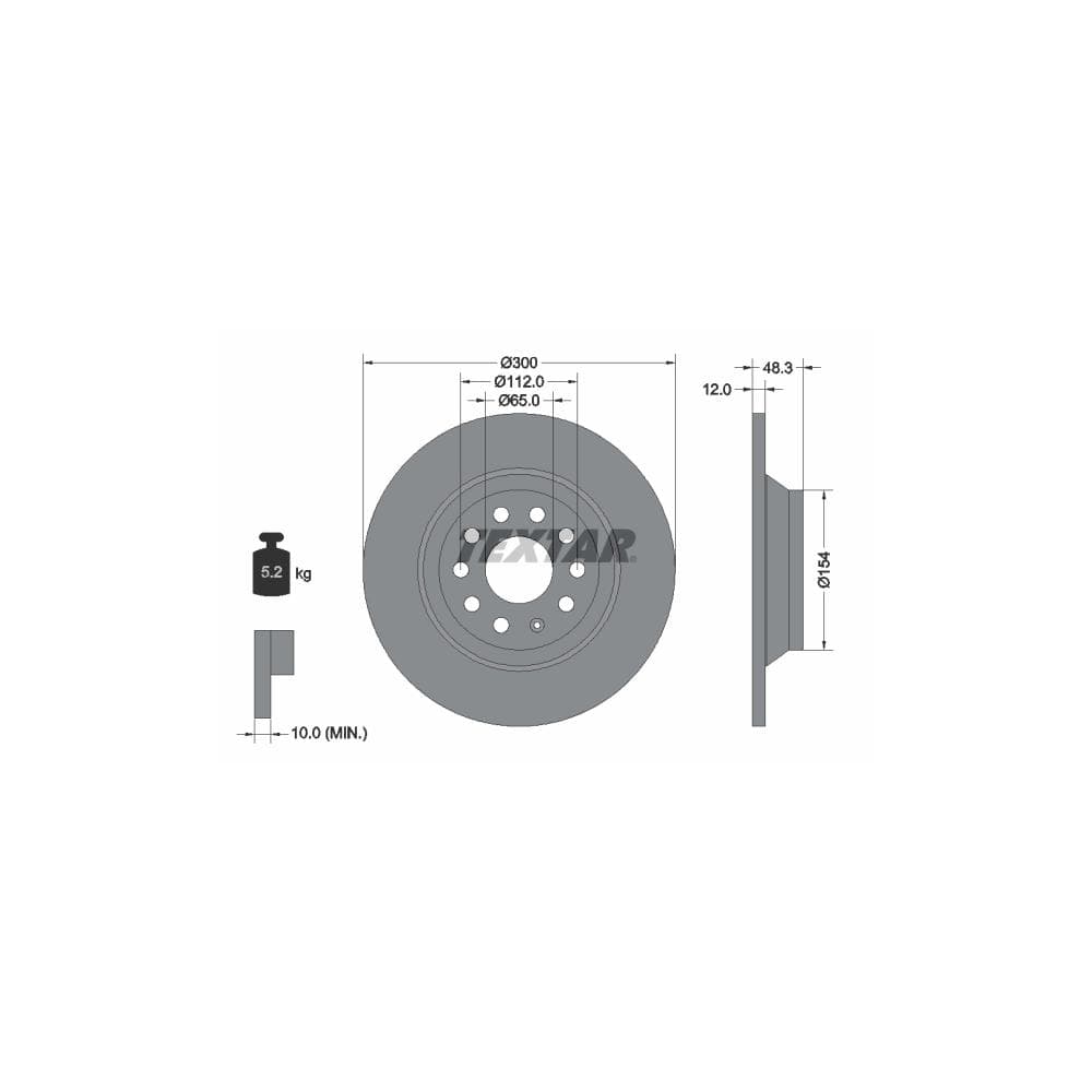Disc frana TEXTAR 92255403