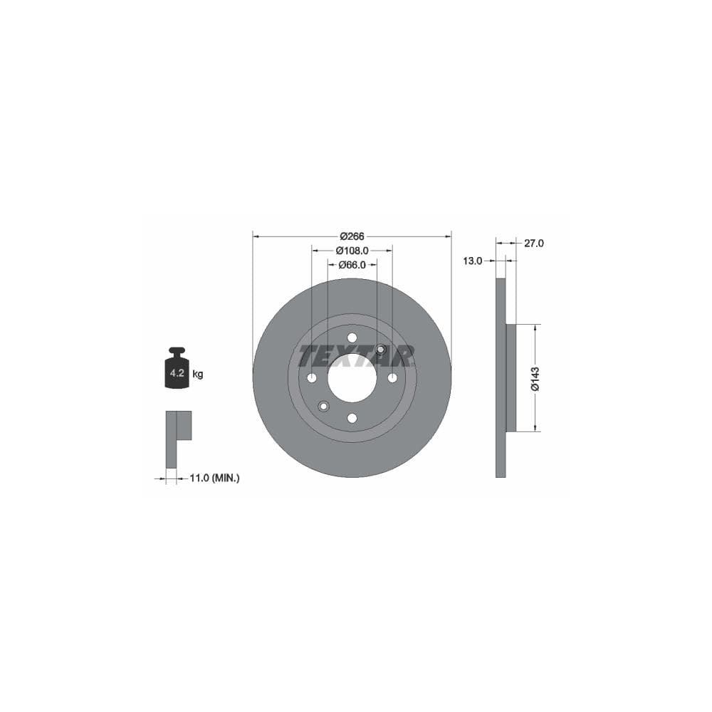 Disc frana TEXTAR 92089103