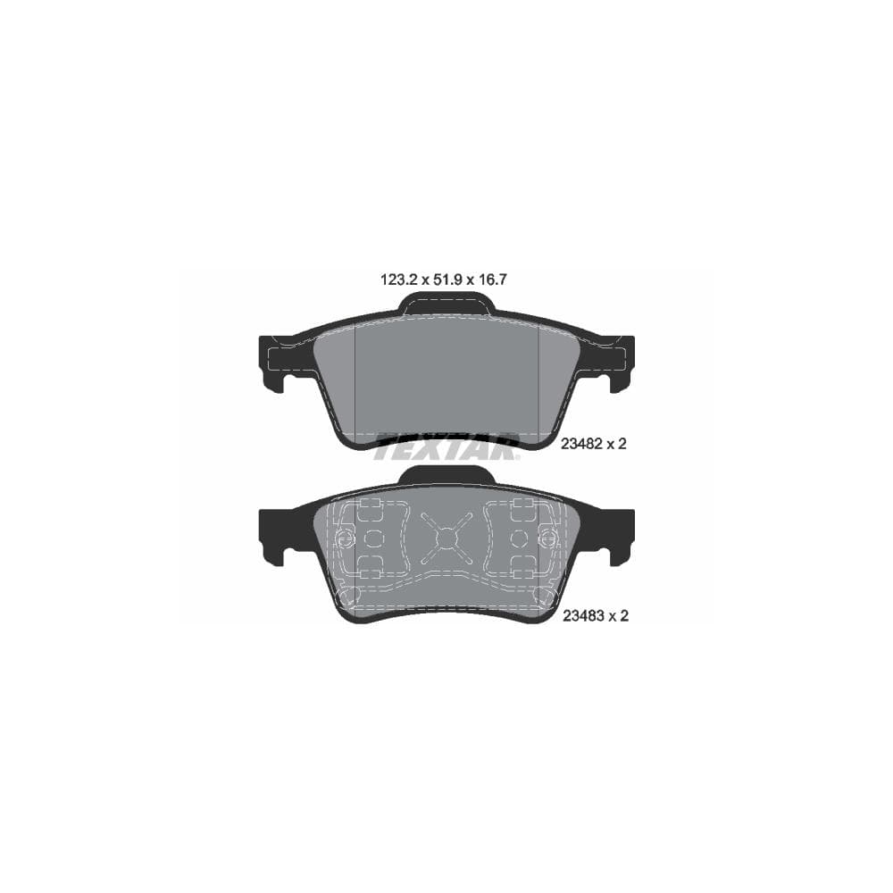 Set placute frana disc TEXTAR 2348202