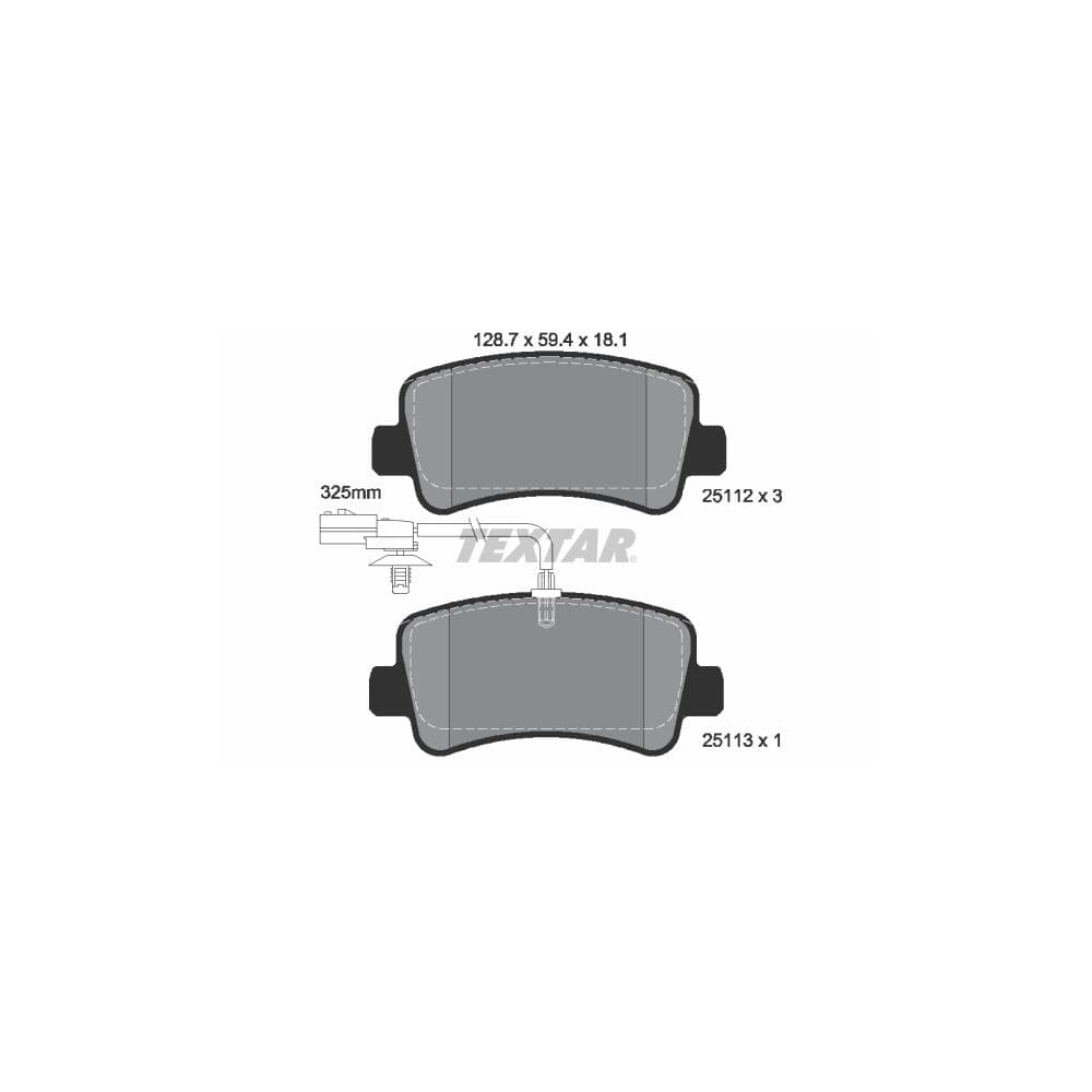 Set placute frana disc TEXTAR 2511201