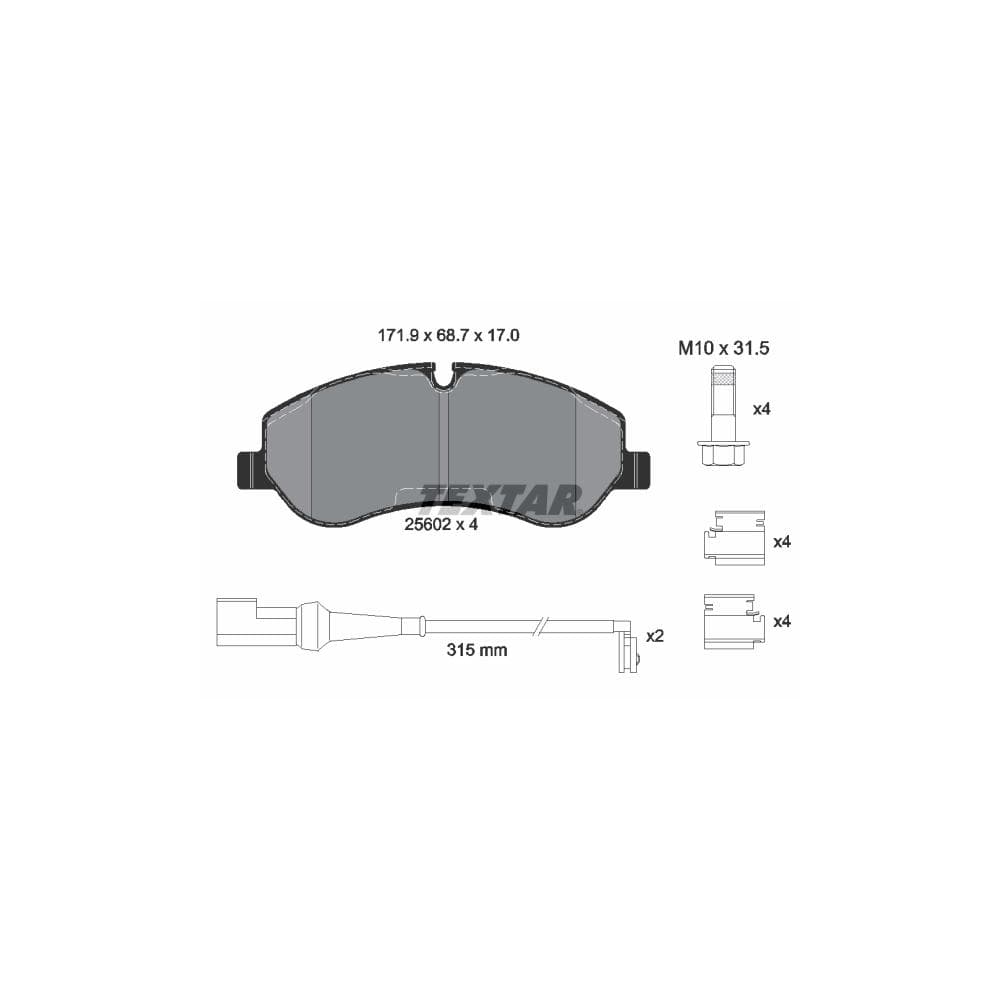 Set placute frana disc TEXTAR 2560201